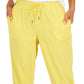 ID Ideology Women's Retro Recycled Capri Pants Yellow
