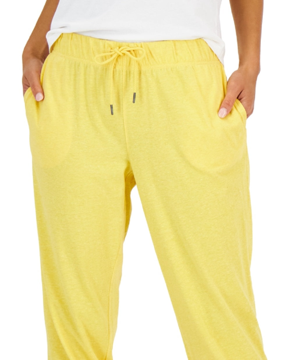 ID Ideology Women's Retro Recycled Capri Pants Yellow