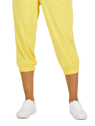 ID Ideology Women's Retro Recycled Capri Pants Yellow
