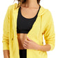 ID Ideology Women's Retro Recycled Full Zip Jacket Yellow