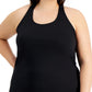 ID Ideology Women's Rainbow T Back Tank Top Black Size 1X