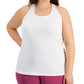 ID Ideology Women's Rainbow T Back Tank Top White Size 1X