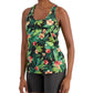 ID Ideology Women's Tropical Print Tank Top Black Size X-Large