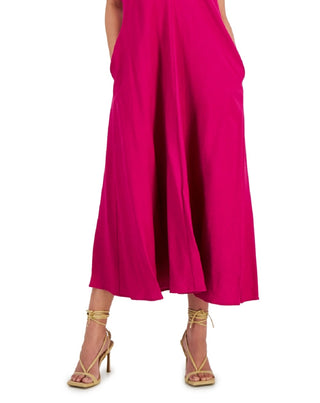 INC International Concepts Women's Halter Neck Maxi Dress Purple Size Petite Small