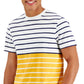 Club Room Men's Colorblocked Stripe T-Shirt White Size XX-Large