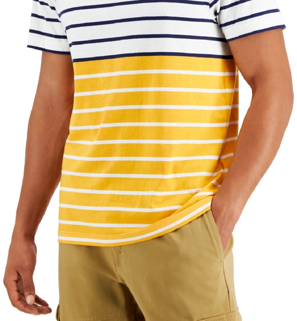 Club Room Men's Colorblocked Stripe T-Shirt White Size XX-Large