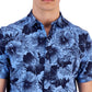 Club Room Men's Regular Fit Floral PrinT-Shirt Blue Size X-Large