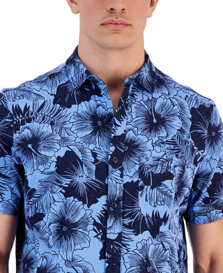 Club Room Men's Regular Fit Floral PrinT-Shirt Blue Size X-Large