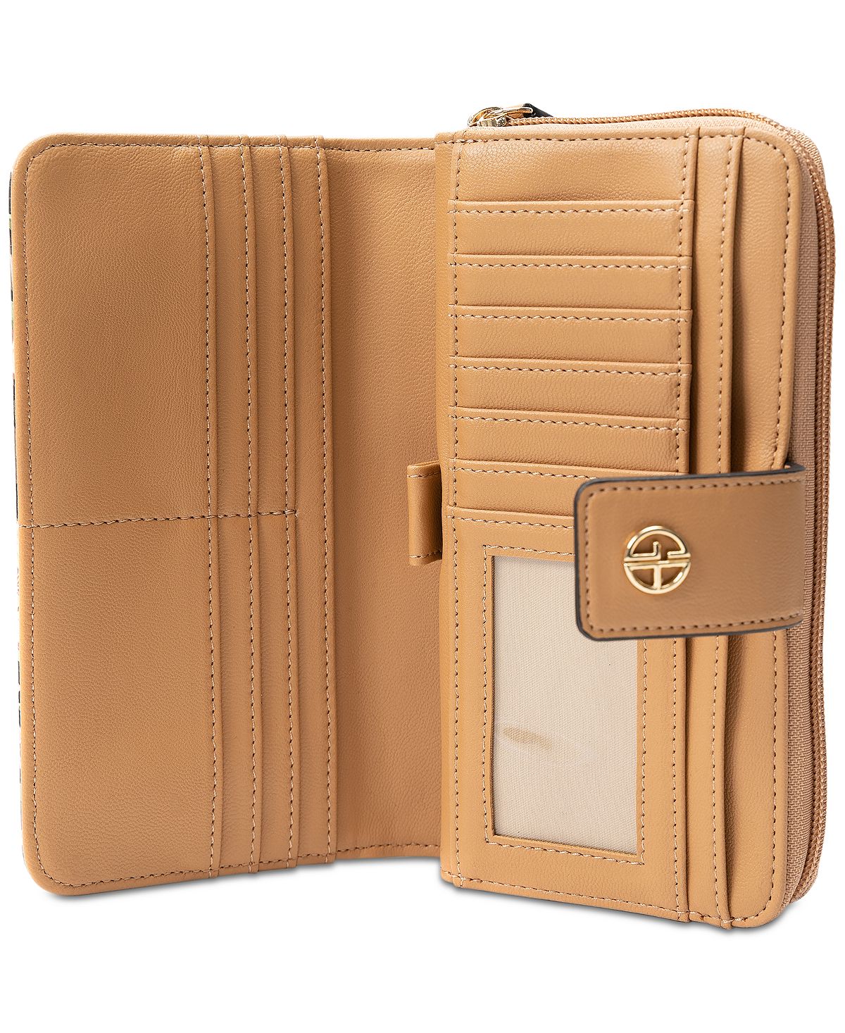 Giani Bernini Women's Holiday Plaid Floral All In One Wallet Green Size Regular