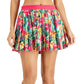 ID Ideology Women's Tropical Printed Pleated Skort Pink