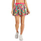 ID Ideology Women's Tropical Printed Pleated Skort Pink Size Medium