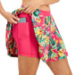 ID Ideology Women's Tropical Printed Pleated Skort Pink Size XX-Large