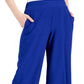 Alfani Women's Crinkle Cropped Pants Blue Size 8