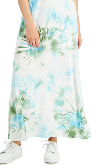 Style & Co Women's Sleeveless Maxi Dress Green Size Large