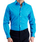 Bar III Men's Slim Flit Floral Stretch Dress Shirt Blue Size Small
