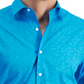 Bar III Men's Slim Flit Floral Stretch Dress Shirt Blue Size Large