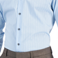 Alfani Men's Slim Fit 2 Way Stretch Stain Resistant Dress Shirt Blue Size 15X32X33