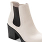 Sun + Stone Women's Morghan Lug Sole Block-Heel Booties White Size 8.5 M