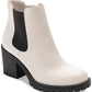 Sun + Stone Women's Morghan Lug Sole Block-Heel Booties White Size 8.5 M