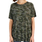 Style & Co Women's Printed T-Shirt Green Size Petite X-Large