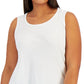 Style & Co Women's Cotton Tank White Size 3X