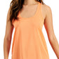 ID Ideology Women's Textured Racerback Tank Top Orange Size Large