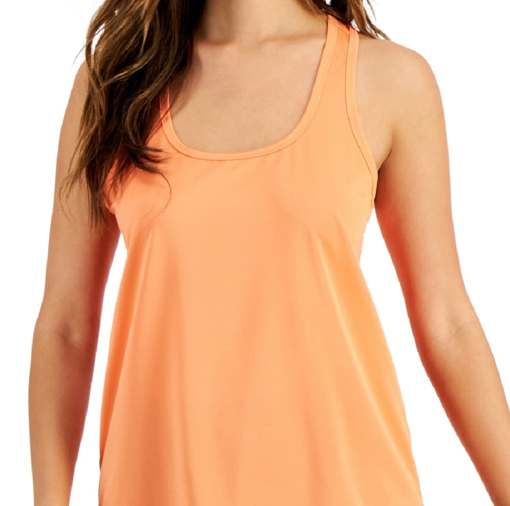 ID Ideology Women's Textured Racerback Tank Top Orange Size Large