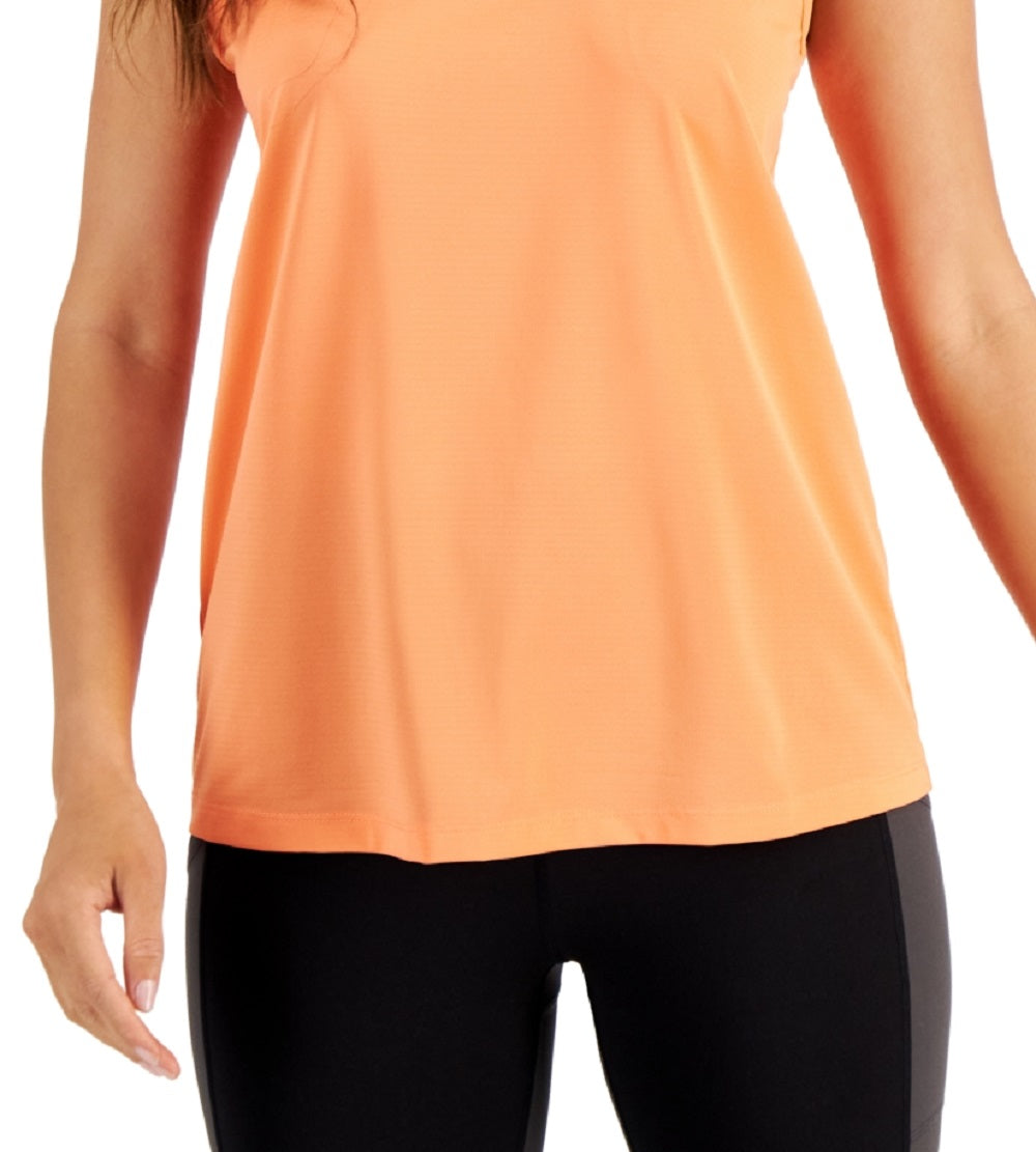ID Ideology Women's Textured Racerback Tank Top Orange Size Large