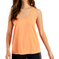 ID Ideology Women's Textured Racerback Tank Top Orange Size Large