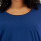 Style & Co Women's Plus Cotton Tee Blue Size 0X
