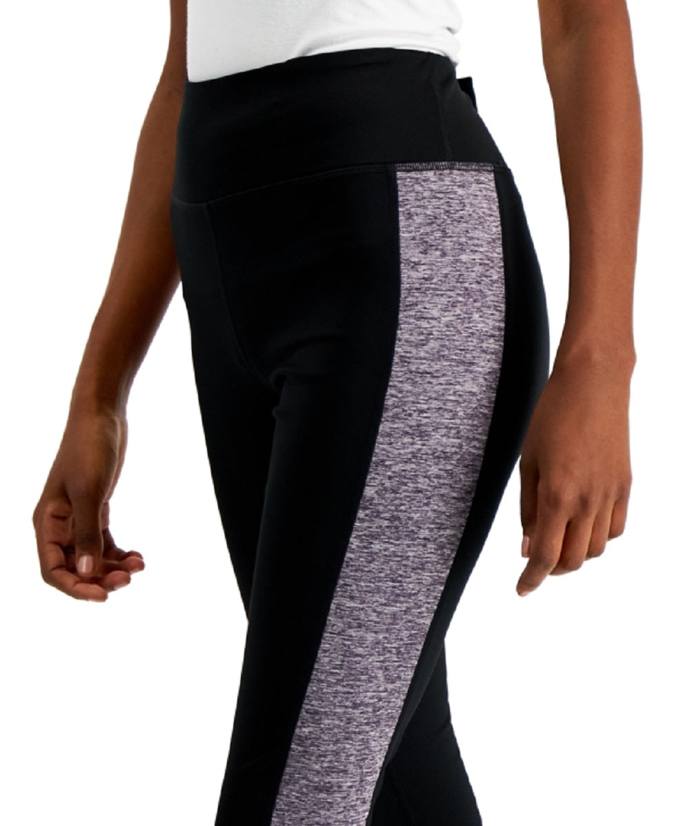 ID Ideology Women's Colorblocked Cropped Leggings Purple Size Petite Medium