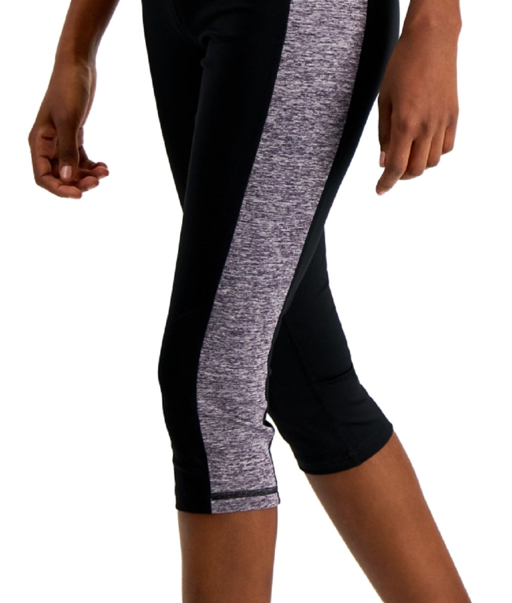 ID Ideology Women's Colorblocked Cropped Leggings Purple Size Petite Medium