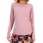 ID Ideology Women's Curved Hem Tunic Top Purple Size Large