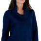 Karen Scott Women's Cowl Neck Tunic Sweater Blue Size Small