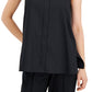 Alfani Women's Poplin Sleeveless Tunic Black Size Small