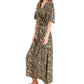 INC International Concepts Women's Zebra Maxi Dress Brown Size X-Small