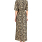 INC International Concepts Women's Zebra Maxi Dress Brown Size Large
