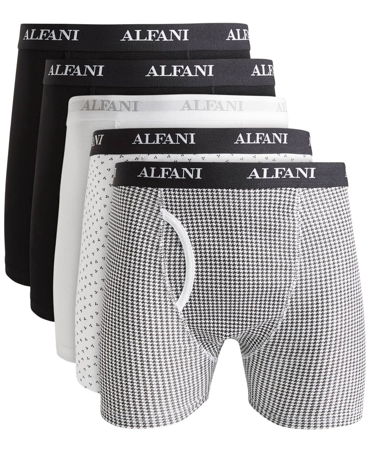 Alfani Men's 5 Pk Moisture Wicking Trunks Black Size X-Large