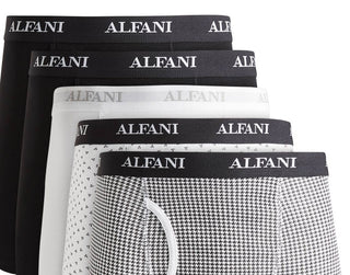 Alfani Men's 5 Pk Moisture Wicking Trunks Black Size X-Large