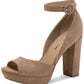 Sun + Stone Women's Reeta Block-Heel Platform Sandals Brown Size 5 M