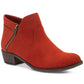 Sun + Stone Women's Abby Double Zip Booties Shoes Red Size 6 M