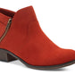 Sun + Stone Women's Abby Double Zip Booties Red Size 7.5 M