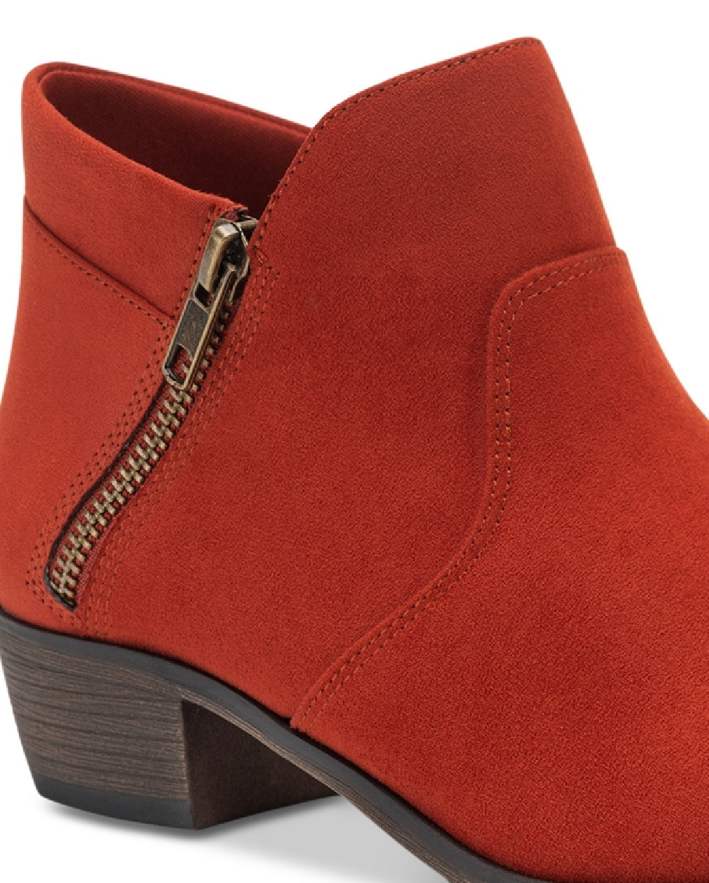 Sun + Stone Women's Abby Double Zip Booties Red Size 7.5 M
