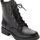 Sun + Stone Women's Frankiee Lace Up Lug Combat Booties Black Size 8.5 M