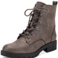 Sun + Stone Women's Frankiee Lace Up Lug Combat Booties Brown Size 6 M