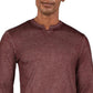 INC International Concepts Men's Slub Split Neck T-Shirt Red Size X-Small