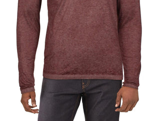 INC International Concepts Men's Slub Split Neck T-Shirt Red Size X-Small