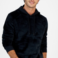 INC International Concepts Men's Regular Fit Ribbed Velour Hoodie Black Size Medium