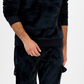INC International Concepts Men's Regular Fit Ribbed Velour Hoodie Black Size Medium