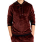 INC International Concepts Men's Regular Fit Ribbed Velour Hoodie Red Size Medium